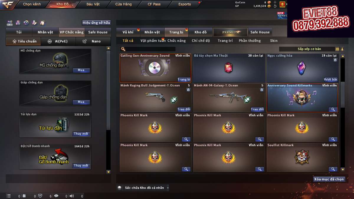 shop acc cf uy tin gia re